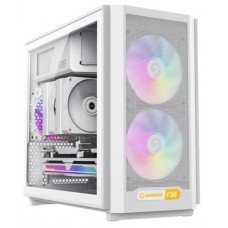 Корпус GameMax F36, белый, без БП, Mini Tower, Micro ATX / Mini ITX, Type-C / 2xUSB 3.0, макс. CPU - 169 мм / VGA - 350 мм, 3x120