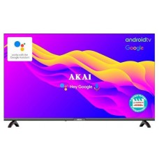 Телевизор 50' Akai AK50D23UG, черный, LED 4K 3840x2160, 60 Гц, Smart TV, Google system, голос, DVB-T2/C, 3xHDMI, 2xUSB, VESA