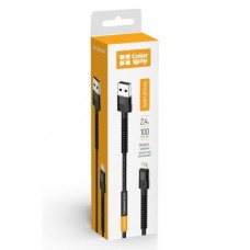 Кабель USB AM - Lightning, 1 м, черный, ColorWay, 2.4A (CW-CBUL063-BK)