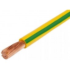 Кабель электрический Мега-Люкс ГОСТ ПВ-3-2.5 изоляция не поддерживает горение желто-зеленый 100м