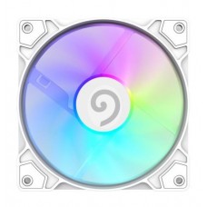 Вентилятор 120 мм, GameMax FN12A-S5-W, белый, 120х120х25 мм, ARGB подсветка, 800-1600 об/мин, до 30 дБ, 4-pin (PWM, 50 см) / 3-pin