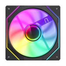 Вентилятор 120 мм, GameMax FN12A-S8I-R, черный, 120х120х25 мм, ARGB подсветка, 800-1600 об/мин, до 31.21 дБ, 4-pin (PWM, 50 см) /