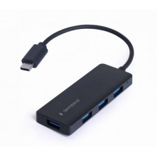 Хаб USB Gembird UHB-CM-U3P4-02, черный, Type-C 3.1 - 4xUSB 3.1, кабель 15 см