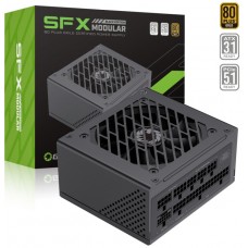 Блок питания 750 Вт, GameMax GS-750G, черный, SFX, модульный, 80+ золотистый, Active PFC, 9.2 см, 3xMolex / 4xSATA / 1x16-pin /