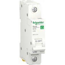 Автоматический выключатель Schneider RESI9, белый, 40A, 230V/400V, 2 полюса, модульный (Din-рейка), IP20