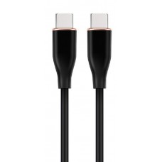 Кабель Type-C - Type-C, 1.5 м, черный, Cablexpert, 60 Вт, 3A (CC-USB2S-CMCM-1.5M-BK)