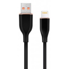 Кабель USB AM - Lightning, 1.5 м, черный, Cablexpert, 2.1A (CC-USB2S-AM8PM-1.5M-BK)