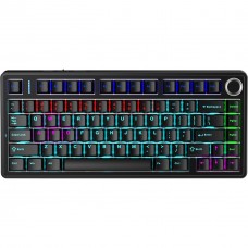 Клавиатура Aula F75, черный, USB, механическая (переключатели KRGD синий), RGB подсветка, 80 кнопок, 1.8 м, EN/UA (6948391202846)