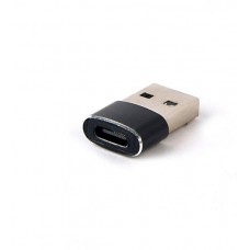 Переходник Type-C (F) - USB 2.0 (M), черный, Cablexpert (A-USB2-AMCF-02)