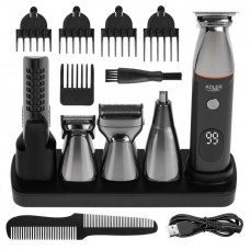 Набор для стрижки Adler AD-2946, черный, 5в1, 3-12мм, LCD-дисплей, работа от аккумулятора
