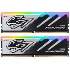 Память 16Gb x 2 (32Gb Kit) DDR5, 5600 MHz, Apacer Panther RGB, черный/серебристый, 40-40-40, 1.25V, с радиатором