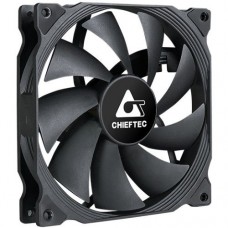 Вентилятор 140 мм, Chieftec, черный, 140x140x25 мм, до 1200 об/мин, до 20.1 дБ, 4-pin (PWM), гидродинамический подшипник