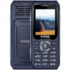 Мобильный телефон Sigma mobile X-style 341 BRO синий, 2 Nano-SIM, дисплей 2.4' цветной (240x320), моноблок, поддержка microSD (max