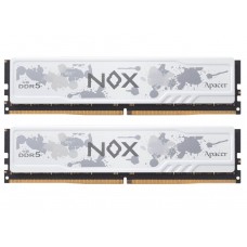Память 16Gb x 2 (32Gb Kit) DDR5, 5600 MHz, Apacer NOX, белый, 40-40-40-80, 1.25V, с радиатором (AH5U32G56C522MWAA-2)
