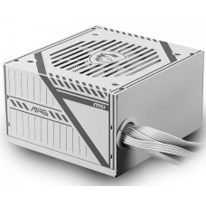 Блок питания 650 Вт, MSI MAG A650BNL, белый, 80+ Bronze, Active PFC, 12 см, 2xMolex / 5xSATA / 2x6+2-pin / 2x4+4-pin / 1x20+4-pin,