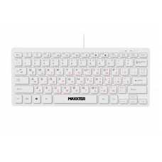 Клавиатура Maxxter KBM-C01W-UA, белый, USB, 78 кнопок, 1.8 м