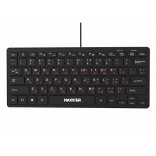 Клавиатура Maxxter KBM-C01B-UA, черный, USB, 78 кнопок, 1.8 м