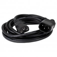 Кабель питания от сети PC-189, черный, 3 м, Patron, IEC C14 - IEC C13, 3x1 мм? (PN-POW-EX-30)