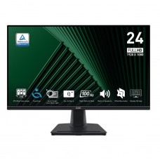 Монитор 23.8' MSI PRO MP245G, черный, WLED, IPS, 1920x1080 (16:9), 1 мс, 100 Гц, 300 кд/м?, 1300:1, 178°/178°, VGA/HDMI/DP, 2x2