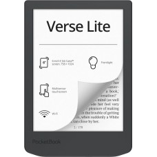 Электронная книга 6' PocketBook Verse Lite, Midnight Grey, WiFi, 1024x758 (E Ink Carta), 512Mb / 8Gb, сенсорный экран, 16 градаций Электронная книга 6' PocketBook Verse Lite, Midnight Grey, WiFi, 1024x758 (E Ink Carta), 512Mb / 8Gb, сенсорный экран, 16 градаций