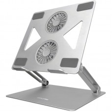 Подставка для ноутбука до 15.6' OfficePro LS121G, серый, USB, вентилятор (2 x 80 мм), алюминий/пластик, регулировка наклона и