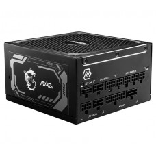Блок питания 1000 Вт, MSI MAG A1000GL PCIE5, черный, модульный, 80+ золотистый, Active PFC, 13.5 см FDB, 4xMolex / 12xSATA /