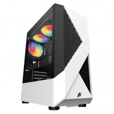 Корпус 1stPlayer F3-A-WH-4F1, черный/белый, без БП, Midi Tower, ATX / Micro ATX / Mini ITX, 1xUSB 3.0 / 2xUSB 2.0, макс. CPU - 160