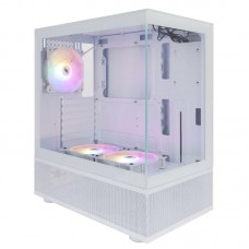 Корпус 1stPlayer Mi7-A-WH-2F7R-W-1F7-W, белый, без БП, Midi Tower, ATX / Micro ATX / Mini ITX, 1xUSB 3.0 / 1xUSB 2.0, макс. CPU -