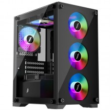 Корпус 1stPlayer X2-M, черный, без БП, Mini Tower, Micro ATX / Mini ITX, 1xUSB 3.0 / 1xUSB 2.0, макс. CPU - 165 мм / VGA - 310 мм,