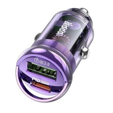 Автомобильное зарядное устройство Hoco Z53A Vision, PD30W+QC3.0, черный