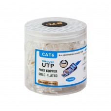 Коннектор RJ45, UTP, 100 шт, Clear, Cat. 6, GTL, в пластиковой тубе (GTLRJ45-C6/100)