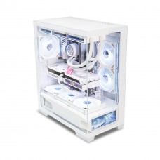 Корпус ALmordor QX25A LCD белый, без БП, для ATX/MicroATX/Mini ITX, 1xUSB-С, 2xUSB-A 3.0, макс. CPU - 160 мм / VGA - 410 мм / PSU