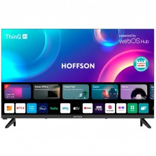 Телевизор 32' Hoffson HF32HDF24S, черный, LED HD, 1366x768, 60 Гц, Smart TV (WebOS), DVB-T2/C, Wi-Fi, bloetooth, 3xHDMI, 2xUSB
