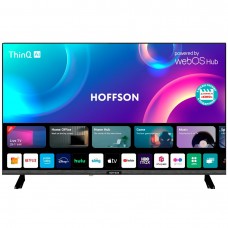 Телевизор 40' Hoffson HF40FHD24S, черный, LED Full HD 1920x1280, 60 Гц, Smart TV (WebOS), DVB-T2/C, Wi-Fi, bloetooth, 3xHDMI,