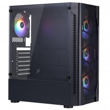 Корпус 1stPlayer D4-BK-4F1, черный, без БП, Midi Tower, ATX / Micro ATX / Mini ITX, 1xUSB 3.0 / 2xUSB 2.0, макс. CPU - 160 мм /