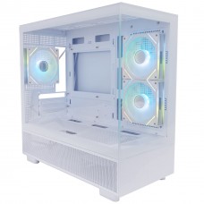 Корпус 1stPlayer Mi5-WH-2FC7R-W-1F7-W, белый, без БП, Mini Tower, Micro ATX / Mini ITX, 1xUSB 3.0 / 1xUSB 2.0, макс. CPU - 185 мм