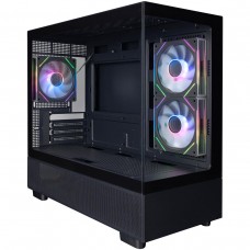 Корпус 1stPlayer Mi5-BK-2FC7R-1FC7, черный, без БП, Mini Tower, Micro ATX / Mini ITX, 1xUSB 3.0 / 1xUSB 2.0, макс. CPU - 185 мм /