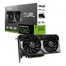 Видеокарта GeForce RTX 5060, Asus, DUAL OC, 8Gb GDDR7, 128-bit, HDMI/3xDP, 2565/28000 MHz, 8-pin (DUAL-RTX5060-O8G) Видеокарта GeForce RTX 5060, Asus, DUAL OC, 8Gb GDDR7, 128-bit, HDMI/3xDP, 2565/28000 MHz, 8-pin (DUAL-RTX5060-O8G)