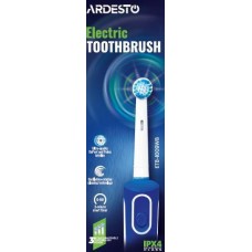Зубная щетка электрическая Ardesto ETB-I009WB, синий/белый, взрослая, колебательно-вращательная технология чистки, 3 насадки,