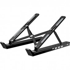 Подставка для ноутбука до 15.6' OfficePro LS320HUB, Grey, USB 2.0 хаб: 1xType-C / 2xUSB, алюминий, 6 уровней высоты