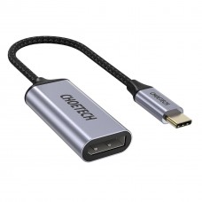 Переходник Type-C (M) - DisplayPort (F), Choetech, черный, 20 см, 4K, коаксиальный (HUB-H11-GY-V2)