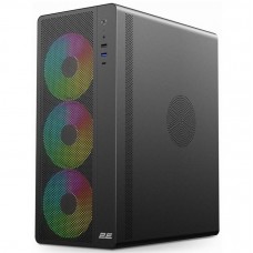 Корпус 2E Credo Plus V510B, черный, без БП, Mid Tower, для ATX / Micro ATX / Mini ITX, 1xType-C / 1xUSB 3.0 / 1xUSB 2.0, макс. CPU