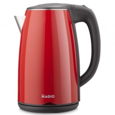 Электрочайник Magio МG-977, Red, 1800W, 1.7 л, дисковый, нержавеющая сталь, автоматическое отключение при закипании