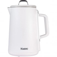 Электрочайник Magio МG-518, белый, 1500W, 1.5 л, дисковый, двойные стенки: нержавеющая сталь, пластик, автоматическое отключение