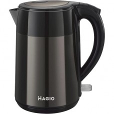 Электрочайник Magio МG-513, черный, 1000W, 1 л, дисковый, двойные стенки: нержавеющая сталь