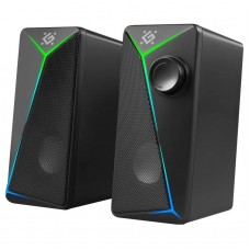 Акустическая система 2.0 Defender J5, черный, 6 Вт, 3.5 мм, LED подсветка, питание от USB, 1 м (65965)