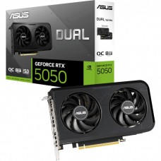 Видеокарта GeForce RTX 5050, Asus, DUAL OC, 8Gb GDDR6, 128-bit, HDMI/3xDP, 2677/20000 MHz, 8-pin (DUAL-RTX5050-O8G) Видеокарта GeForce RTX 5050, Asus, DUAL OC, 8Gb GDDR6, 128-bit, HDMI/3xDP, 2677/20000 MHz, 8-pin (DUAL-RTX5050-O8G)