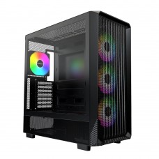 Корпус Montech X5, черный, Mid Tower, без БП, для E-ATX / ATX / Micro ATX / Mini ITX, 1xType-C / 1xUSB 3.0 / 2xUSB 2.0, макс. CPU