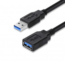 Кабель USB 3.0 AM - USB AF, 1.8 м, черный, ColorWay (CW-CBUF075-BK)