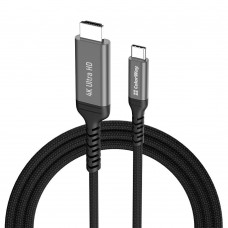 Кабель HDMI (M) - Type-C (M), 2 м, черный, ColorWay, 4K / 60 Гц (CW-CBCHD077-BK)